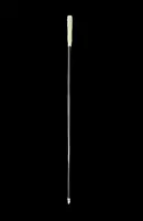An evening cane with a square-section ivory knob featuring three monkeys engraved in bas-relief.