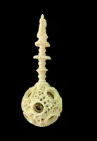Openwork ivory sculpture: Cantonese "Boul" featuring a male figure.