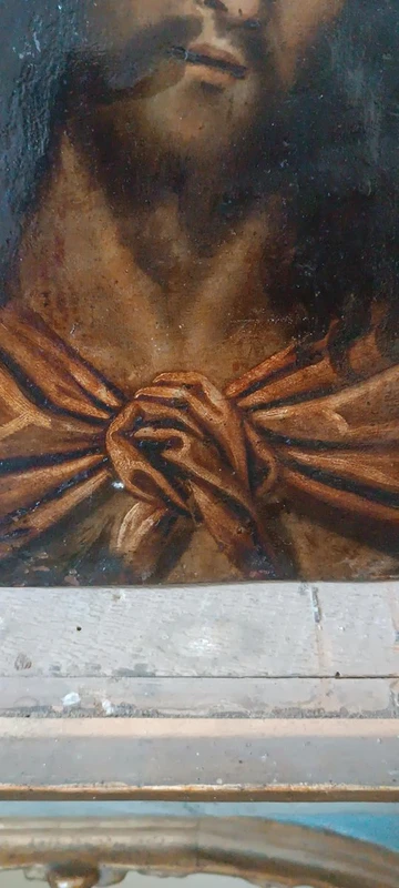 Antique painting on copper, "Ecce Homo"