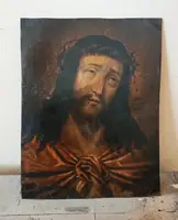 Antique painting on copper, "Ecce Homo"