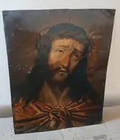 Antique painting on copper, "Ecce Homo"