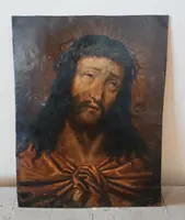 Antique painting on copper, "Ecce Homo"