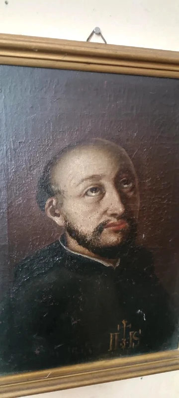 Tableau ancien représentant saint Ignace de Loyola, XVIIe \ XVIIIe siècle
