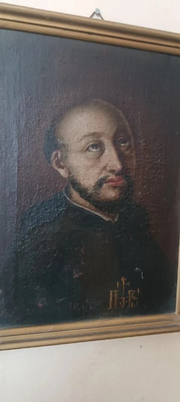 Tableau ancien représentant saint Ignace de Loyola, XVIIe \ XVIIIe siècle