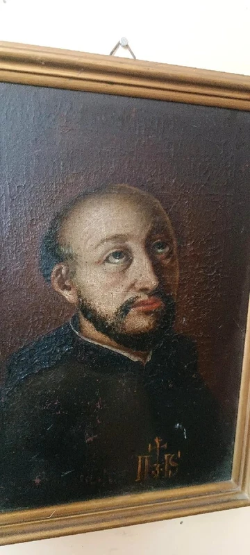 Tableau ancien représentant saint Ignace de Loyola, XVIIe \ XVIIIe siècle