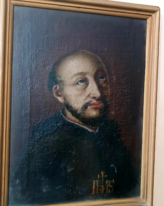 Tableau ancien représentant saint Ignace de Loyola, XVIIe \ XVIIIe siècle
