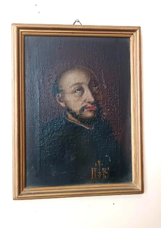 Tableau ancien représentant saint Ignace de Loyola, XVIIe \ XVIIIe siècle