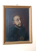 Tableau ancien représentant saint Ignace de Loyola, XVIIe \ XVIIIe siècle
