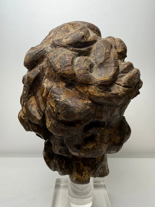 Sculpture en bois représentant une tête d'ange - Gênes (Italie), XVIIe siècle