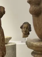 Sculpture en bois représentant une tête d'ange - Gênes (Italie), XVIIe siècle