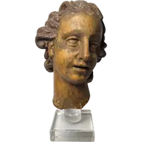 Sculpture en bois représentant une tête d'ange - Gênes (Italie), XVIIe siècle