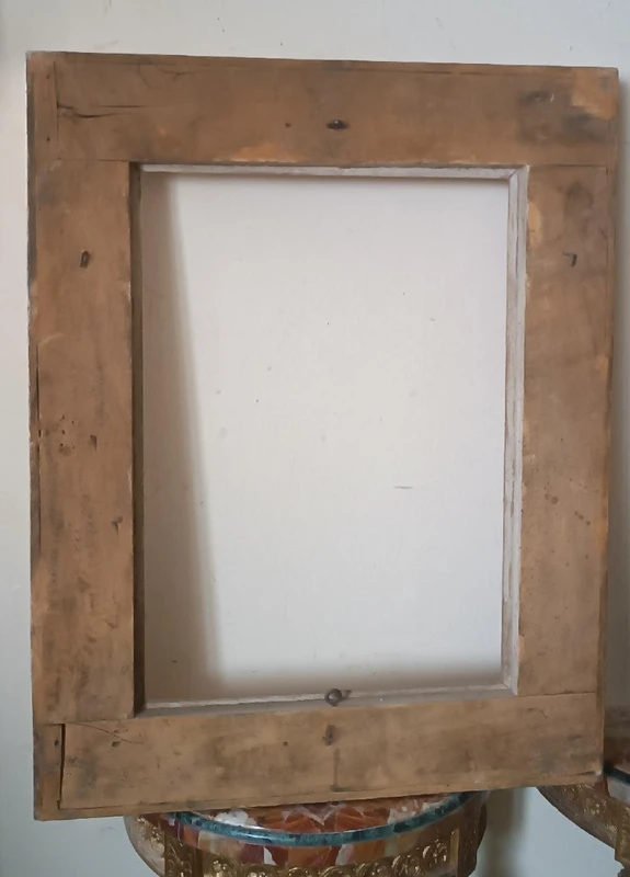 Ancien cadre doré en bois de style Renaissance, 88 x 69,5 cm