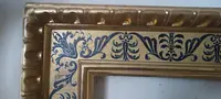Ancien cadre doré en bois de style Renaissance, 88 x 69,5 cm