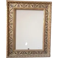 Ancien cadre doré en bois de style Renaissance, 88 x 69,5 cm