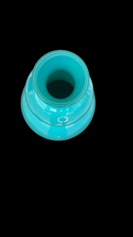 Double-walled glass vase with a tapered body. Manufactured by Nason. Murano.