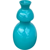 Double-walled glass vase with a tapered body. Manufactured by Nason. Murano.