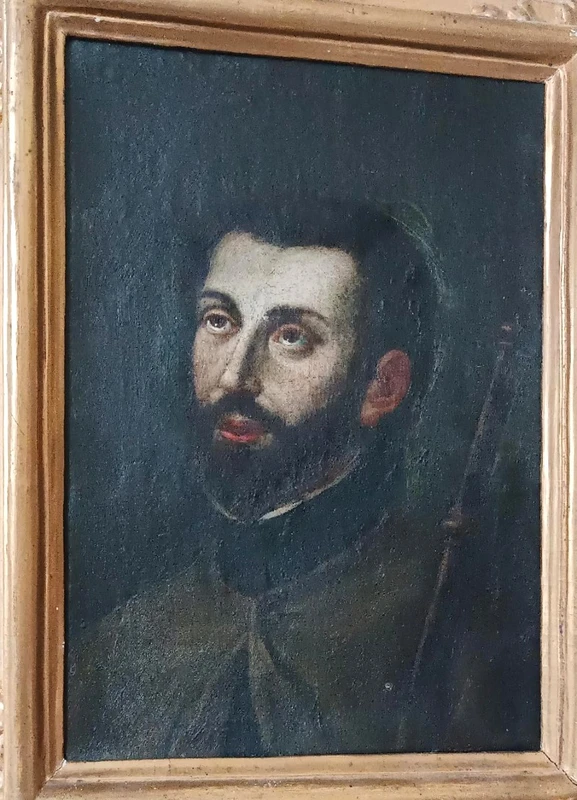 Antique portrait painting of St. Francis Xavier—Italian school, late 17th century