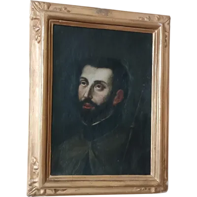 Antique portrait painting of St. Francis Xavier—Italian school, late 17th century