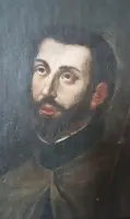 Antique portrait painting of St. Francis Xavier—Italian school, late 17th century