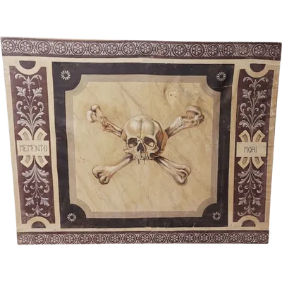 "Memento Mori," a large 18th-century tempera painting on canvas