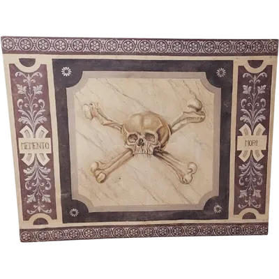 "Memento Mori," a large 18th-century tempera painting on canvas