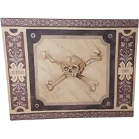 Memento Mori grande dipinto a tempera su tela XVIII secolo