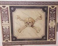Memento Mori grande dipinto a tempera su tela XVIII secolo