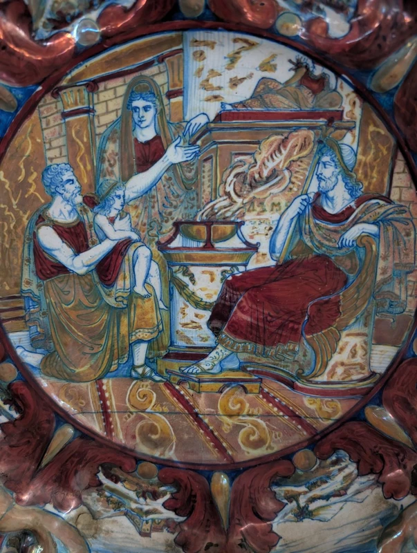 Grande Piatto Decorativo Al Lustro del Centro Italia, Fine XIX – Inizi XX Secolo