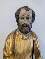 Scultura di San Giuseppe in Legno Dorato – Metà XIX Secolo