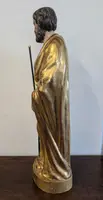 Scultura di San Giuseppe in Legno Dorato – Metà XIX Secolo