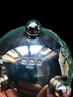 Servizio di 4 saliere in argento con decori floreali e rocaille  con scatola originale.