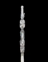 Sonaglio da bambino in argento con figura di fanciullo.Europa.