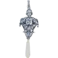 Sonaglio da bambino in argento con figura di fanciullo.Europa.