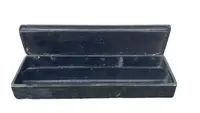 A papier-mâché box depicting a school battalion.