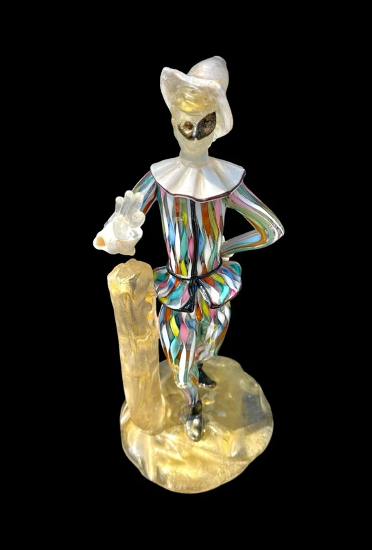 Scultura in vetro ‘Arlecchino’ in vetro pesante.Barovier & Toso.Murano.