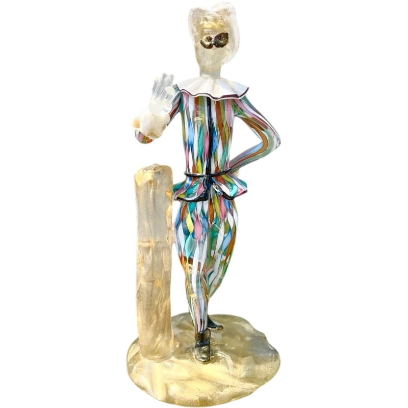 Scultura in vetro ‘Arlecchino’ in vetro pesante.Barovier & Toso.Murano.