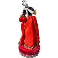 "Half Doll" porcelain powder compact featuring a Pierrot figure.