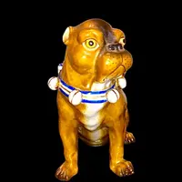 Polychrome porcelain Pug. Dresden Manufactory,