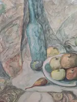 Natura morta con frutta e pesce – Acquerello su cartoncino, prima metà del Novecento
