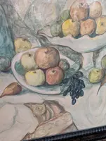 Natura morta con frutta e pesce – Acquerello su cartoncino, prima metà del Novecento