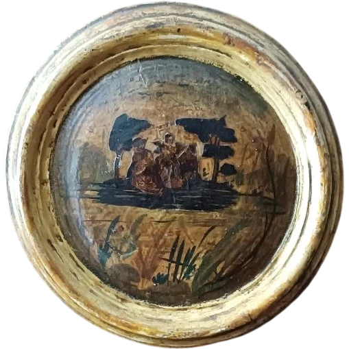 Antique painting on wood panel (Arte Povera), Venice, 18th century