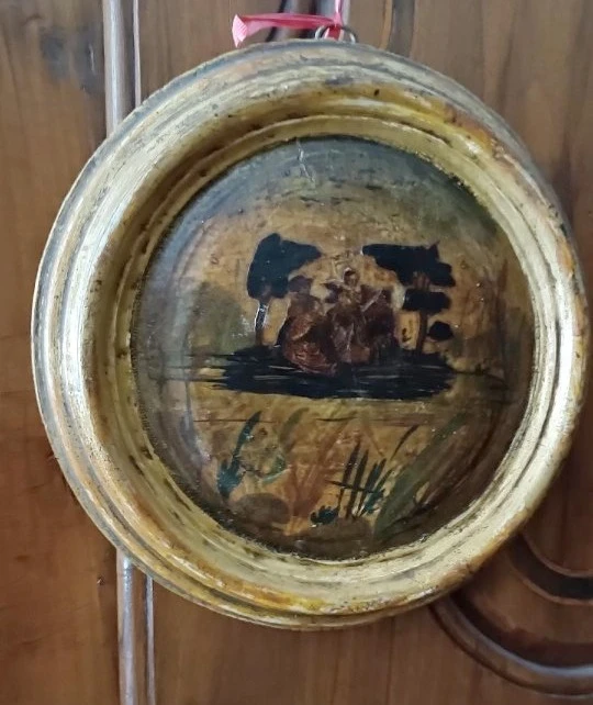 Antique painting on wood panel (Arte Povera), Venice, 18th century