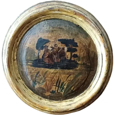 Antique painting on wood panel (Arte Povera), Venice, 18th century