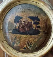 Antique painting on wood panel (Arte Povera), Venice, 18th century