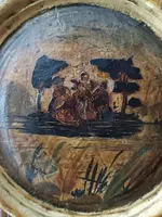 Antique painting on wood panel (Arte Povera), Venice, 18th century