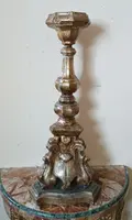Antico candeliere in legno barocco