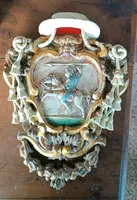 Ancien blason en bois laqué et doré, fin du XVIIe - début du XVIIIe siècle