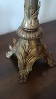 Large 15-light bronze candelabra, mid-1800s