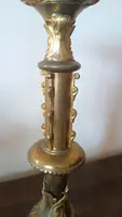 Large 15-light bronze candelabra, mid-1800s