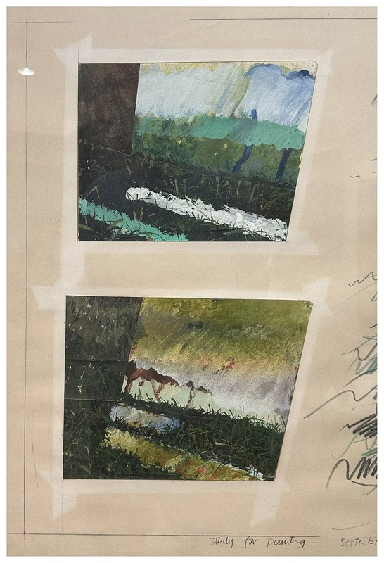 Ian McKeever, Study for a Painting, 1975 - mixed media on paper, 66x89 cm
